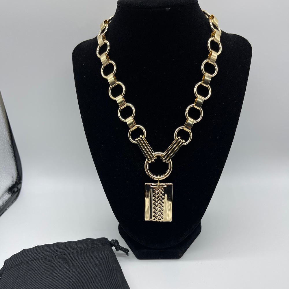 DANNIJO Gold Tone Statement Link Necklace